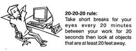 Computer Vision Syndrome Tip - 20 20 20 rule